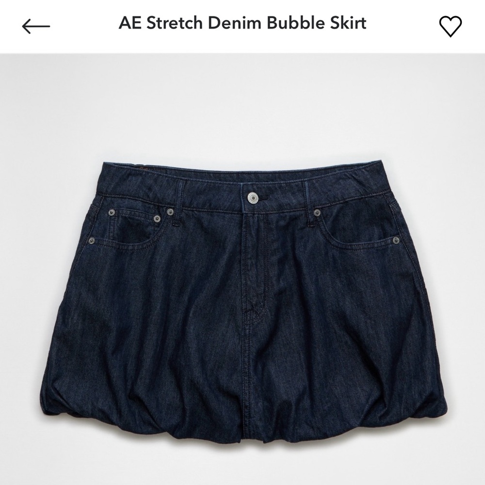 American Eagle bubble denim skirt. Size 2. NWT